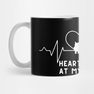 Cat Heartbeat Line Mug